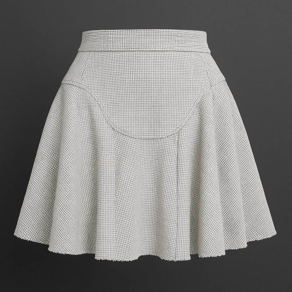 Free People Mini Skirt. Flounced hem. Sz 6. NEW.